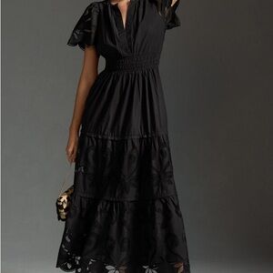 Anthropologie Somerset Maxi Cutwork Dress